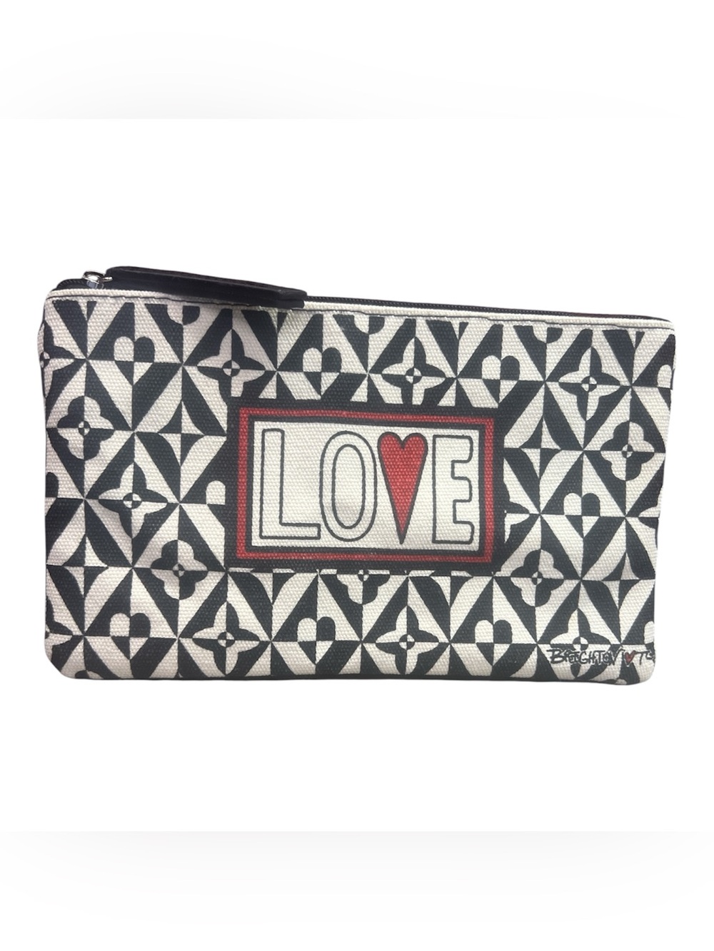 Brighton LOVE Zip Pouch in Black, White & Red